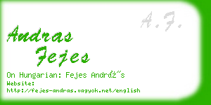 andras fejes business card